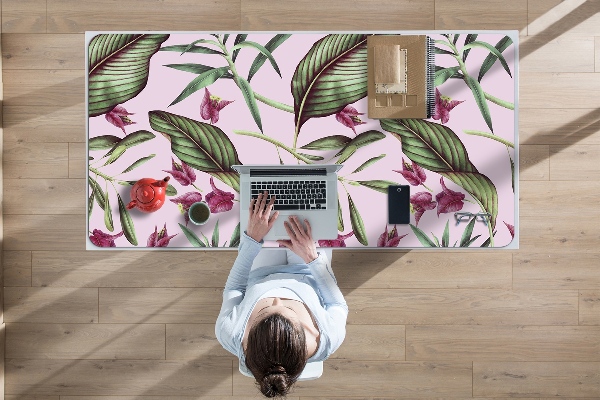 Sous main de bureau Fleurs roses