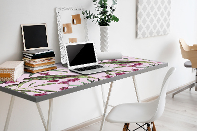 Sous main de bureau Fleurs roses