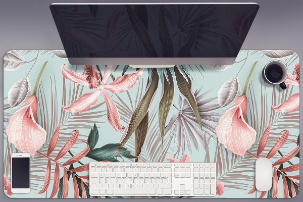 Sous-main bureau Fleurs pastel