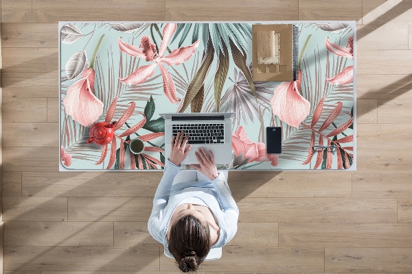 Sous-main bureau Fleurs pastel