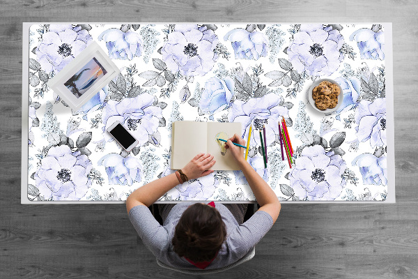 Tapis de bureau Roses bleues