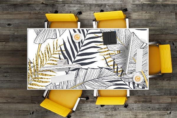 Tapis de bureau feuilles d'or
