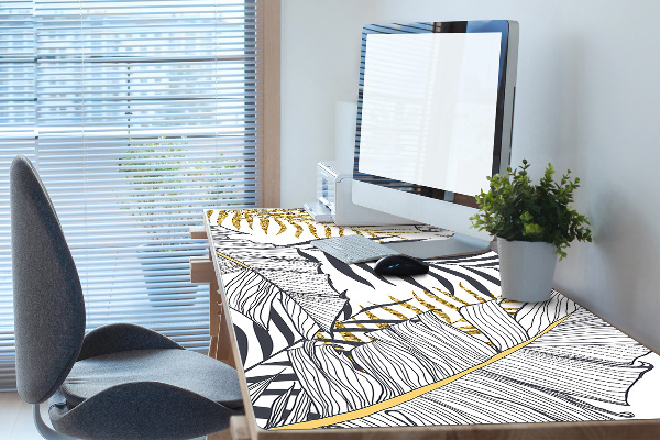Tapis de bureau feuilles d'or