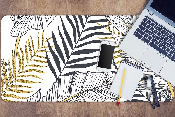Tapis de bureau feuilles d'or