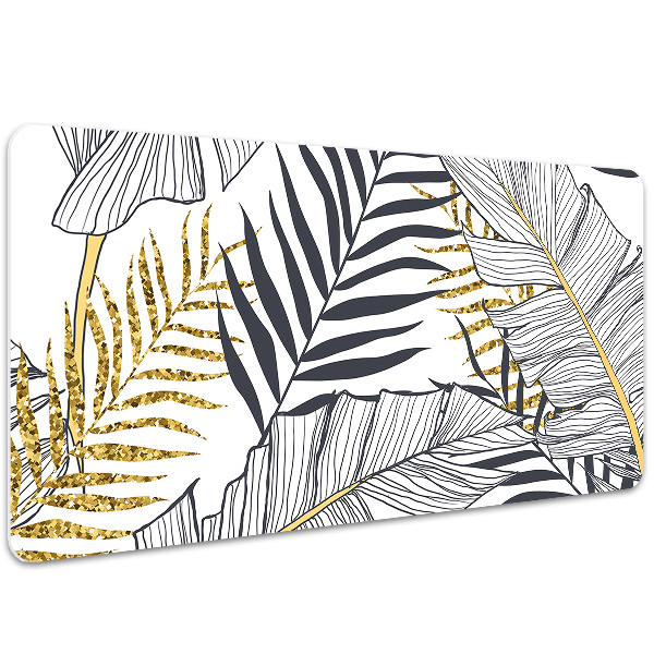 Tapis de bureau feuilles d'or