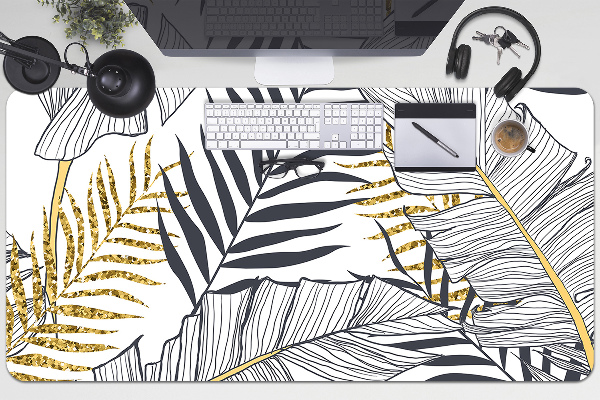 Tapis de bureau feuilles d'or