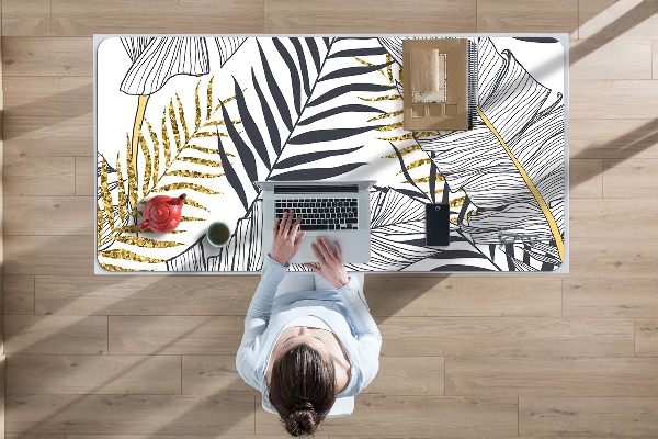 Tapis de bureau feuilles d'or