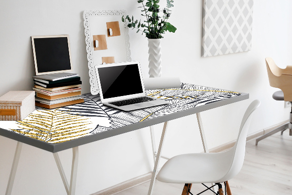 Tapis de bureau feuilles d'or