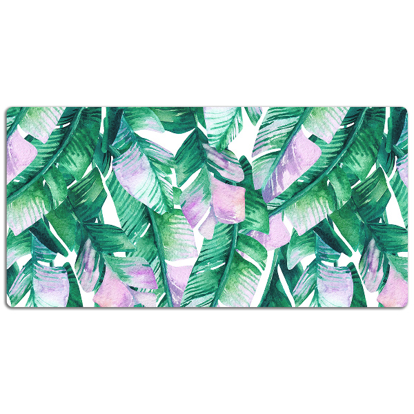 Sous-main bureau Feuilles pastel
