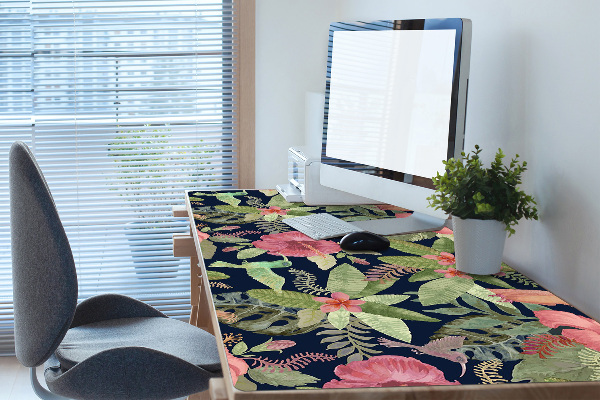 Sous-main bureau Perroquet dans la jungle