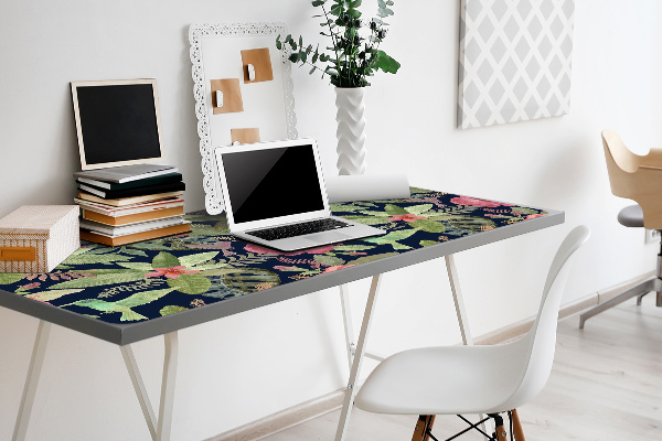 Sous-main bureau Perroquet dans la jungle