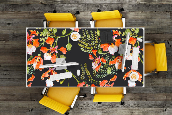 Tapis de bureau Fleurs rouges