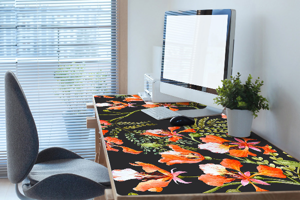 Tapis de bureau Fleurs rouges