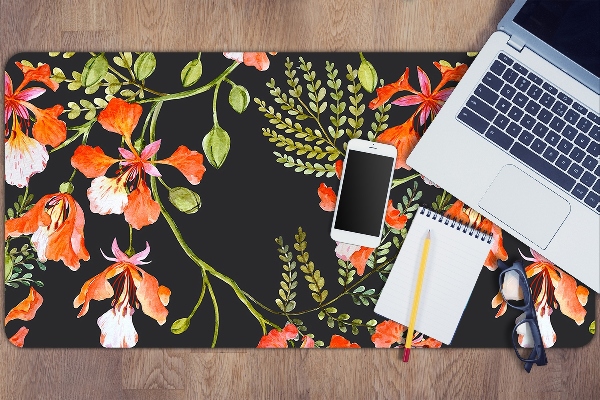 Tapis de bureau Fleurs rouges