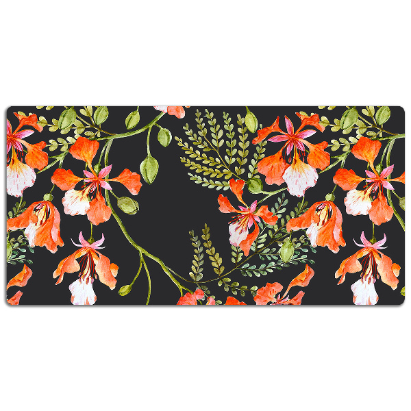 Tapis de bureau Fleurs rouges