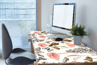 Tapis de bureau Fleurs et papillons