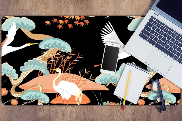 Tapis de bureau Hérons peints