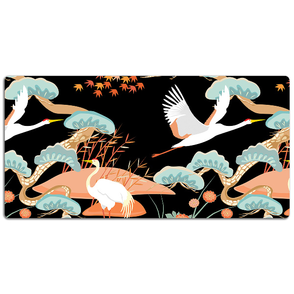 Tapis de bureau Hérons peints