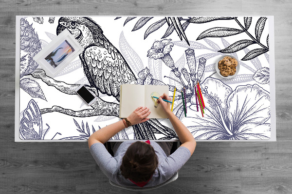 Tapis de bureau Perroquet dessiné