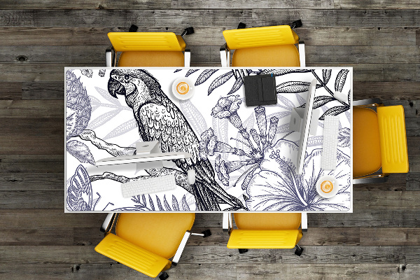 Tapis de bureau Perroquet dessiné