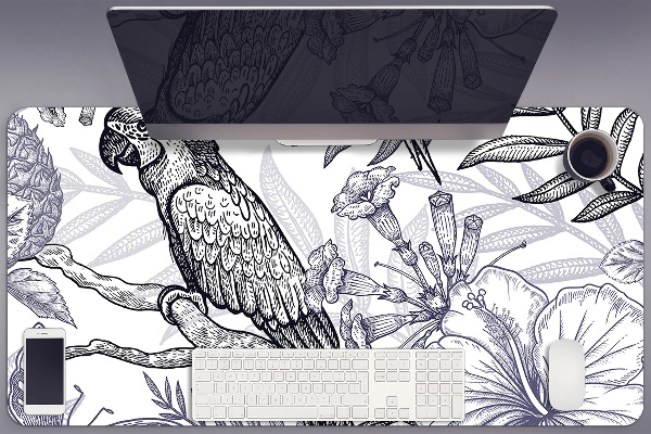 Tapis de bureau Perroquet dessiné