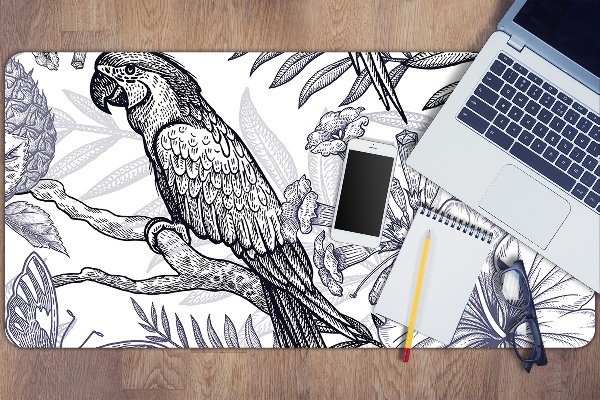Tapis de bureau Perroquet dessiné