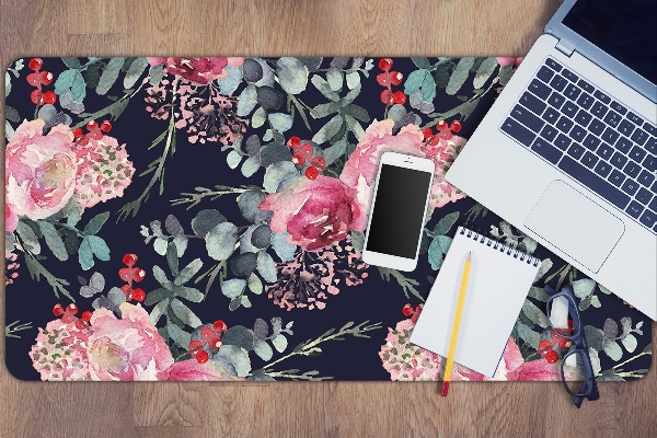 Tapis de bureau Fleurs et feuilles