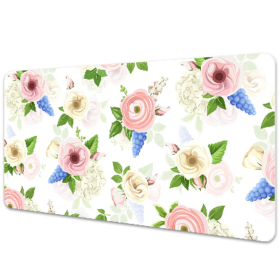 Tapis de bureau Fleurs dessinées