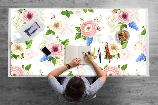 Tapis de bureau Fleurs dessinées