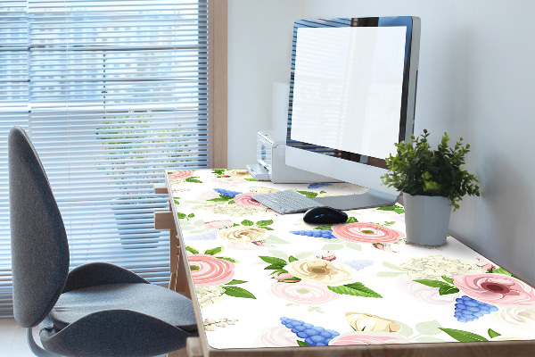 Tapis de bureau Fleurs dessinées