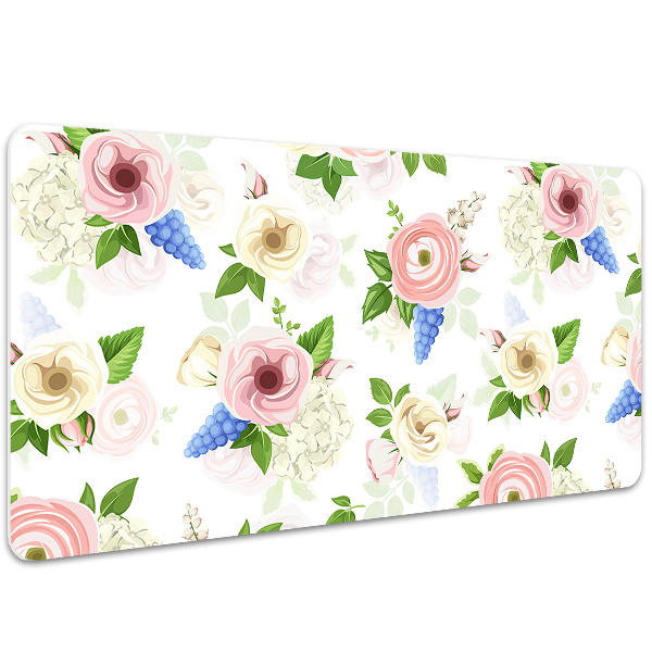 Tapis de bureau Fleurs dessinées
