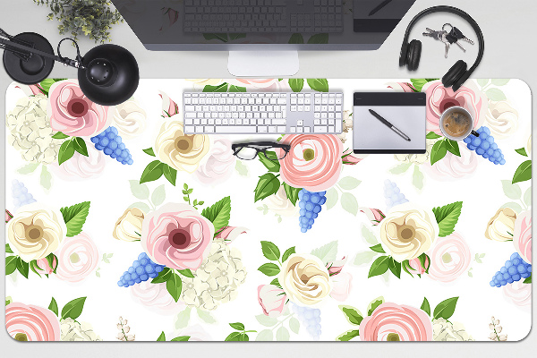 Tapis de bureau Fleurs dessinées