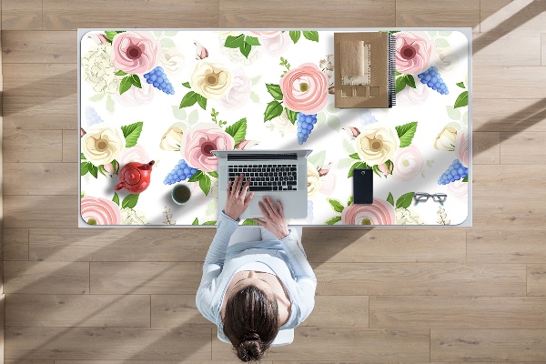 Tapis de bureau Fleurs dessinées