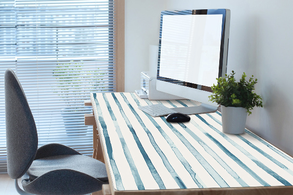 Sous-main bureau Lignes bleues