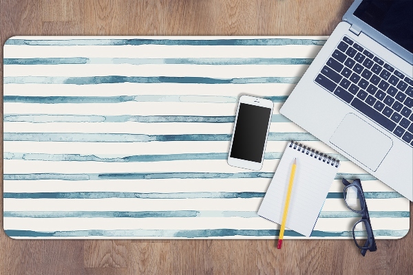 Sous-main bureau Lignes bleues