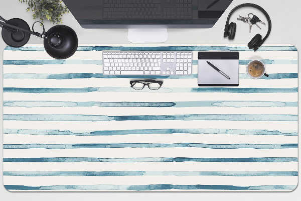 Sous-main bureau Lignes bleues