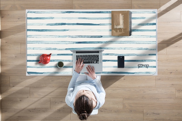 Sous-main bureau Lignes bleues