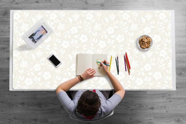 Sous-main bureau Papier peint floral