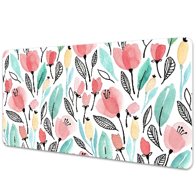 Tapis de bureau Fleurs rouges