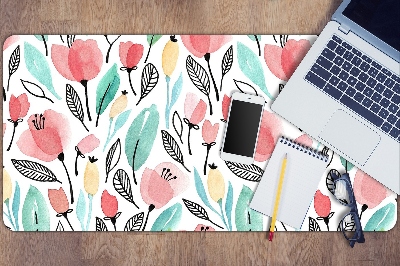 Tapis de bureau Fleurs rouges