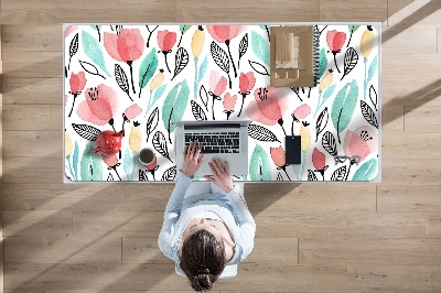 Tapis de bureau Fleurs rouges