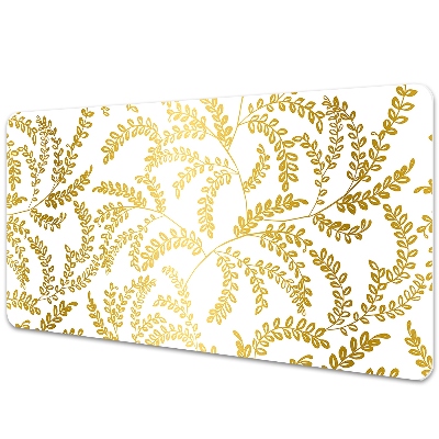 Tapis de bureau feuilles d'or