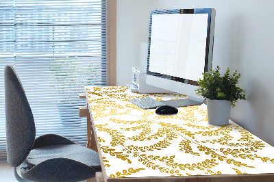 Tapis de bureau feuilles d'or