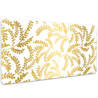 Tapis de bureau feuilles d'or