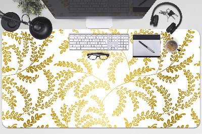 Tapis de bureau feuilles d'or