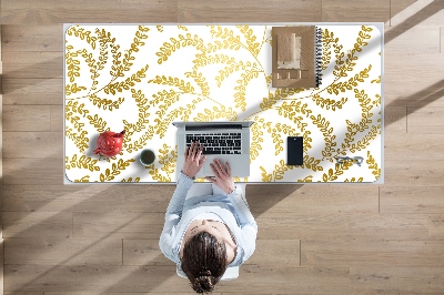 Tapis de bureau feuilles d'or