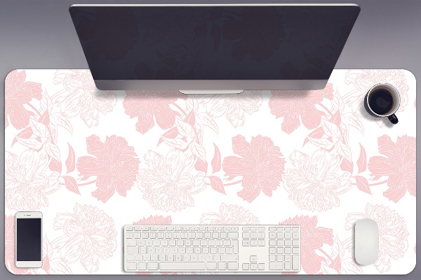 Sous main de bureau Fleurs roses