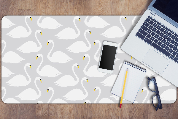 Sous-main bureau Cygnes blanches