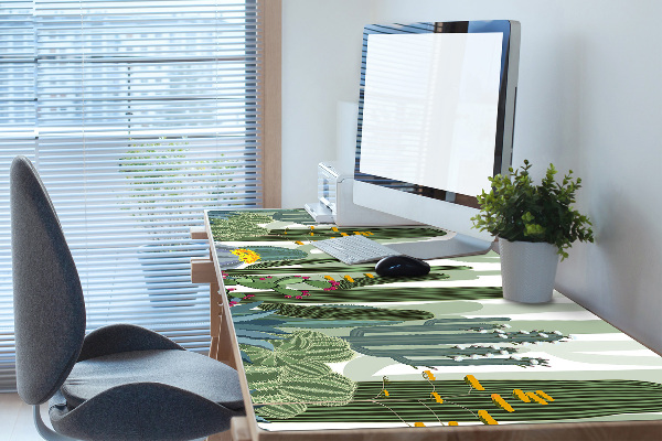 Sous-main bureau Cacti fleurissant