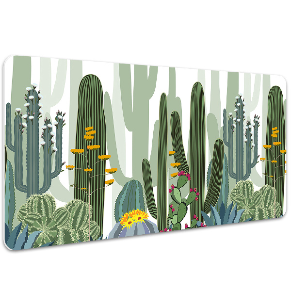 Sous-main bureau Cacti fleurissant